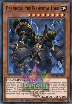 Grandsoil the Elemental Lord super rare FLOD-ENSE1 Yugioh - Image 1