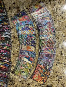 Pokemon card Collection Lot of over 130 holo/reverse/Full Art/VMAX/Secret - Image 2