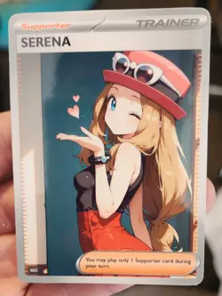 Serena - Waifu - Goddess - TCG - DIY - Full Art - Glossy - Trainer Card - Image 1