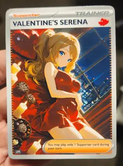 Serena - Anime - TCG - Goddess - DIY - Full Art - Glossy - Trainer Card - Image 1