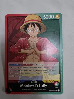 1st Monkey.D.Luffy Leader Card OP01-003 One Piece Demo Deck - Pre Errata (Lp) - Image 5