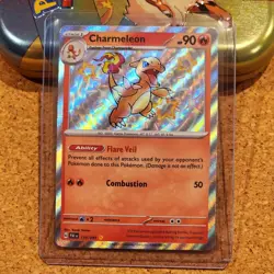 Pokemon TCG Charmeleon 110/091 - Paldean Fates Shiny Rare - Near Mint Fire Card - Image 1