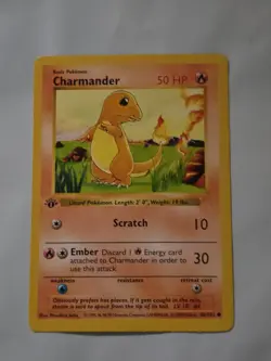 1st Edition Charmander First Edition 1999 Pokemon Base Set Card #46/102 - Image 1