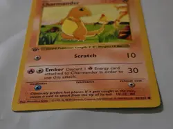 1st Edition Charmander First Edition 1999 Pokemon Base Set Card #46/102 - Image 5