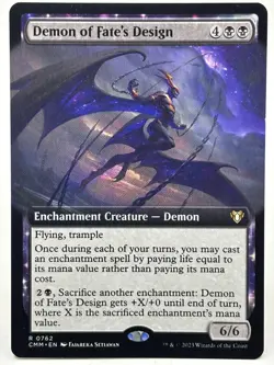 Demon Of Fate's Design NM/M* EXTENDED Commander Masters 0762 mtg -UnltdCards - Image 1