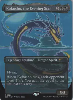 MTG Foil Kokusho, the Evening Star (Rainbow Foil) R Secret Lair Drop 1528 NM - Image 1