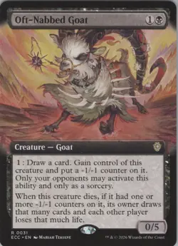 MTG Normal Oft-Nabbed Goat (Extended Art) R Commander: Lorwyn Eclipsed 31 NM - Image 1