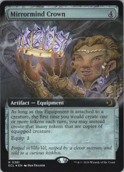 MTG (FOIL) Mirrormind Crown (Extended Art) R Lorwyn Eclipsed 381 NM - Image 1