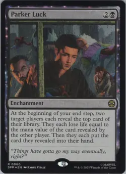 MTG Foil Parker Luck R Marvel's Spider-Man 60 NM - Image 1