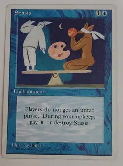 STASIS MTG 4ED 104 Rare MP 4th Fourth Edition Original Moderately Played - Image 1