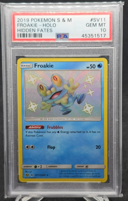 2019 POKEMON SUN & MOON HIDDEN FATES #SV11 FROAKIE-HOLO PSA 10 - Image 1