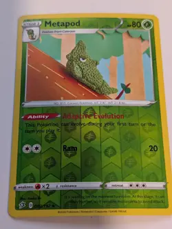 Metapod 002/192 - Rebel Clash Pokemon Reverse Holo Foil Nice! - Image 1