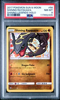 2017 POKEMON SHINING LEGENDS SHINING RAYQUAZA #56 HOLO PSA 8 NM #117652435 - Image 1
