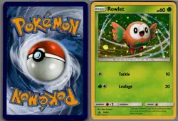 2017 Pokemon, Sun & Moon Promos, #SM22 Rowlet, Holo Black Star Promo - Image 1