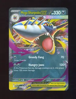 [NM] Mega Sharpedo ex Phantasmal Flames 061/094 Pokemon TCG - Image 1