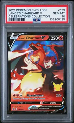 Pokemon 2021 Lance's Charizard V SWSH133 Sword & Shield Promo Holo PSA 10 - Image 1