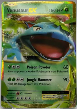 Pokemon XY Evolutions TCG Holo Holo Rare Venusaur EX - Image 1