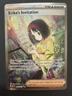 Pokemon TCG Scarlet & Violet Trainer Supporter Erika's Invitation 203/165 - Image 1