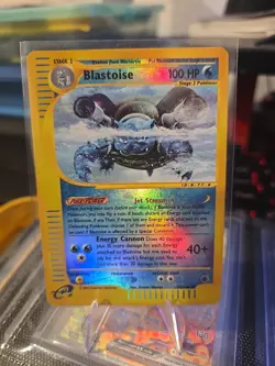 Pokemon TCG Blastoise Expedition 37/165 Reverse Holo Rare eReader - Image 1