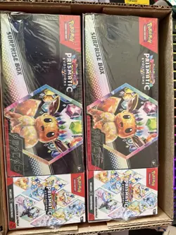 2 Pokemon Prismatic Evolutions Surprise Box And Booster Bundle Sealed - Image 1