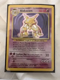 Pokemon Alakazam TCG 1/102 Base Set Holo Rare - Image 1