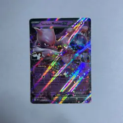 NM Team Rocket's Mewtwo EX 081/182 - Prize Pack Series 8 with Play! Pokemon Stam - Image 1