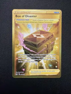 Pokemon TCG Box of Disaster Gold Secret Rare 214/196 SWSH11: Lost Origin Holo - Image 1