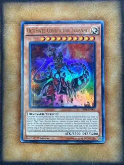 Yugioh Ultimate Conductor Tyranno SR04-EN001 Ultra Rare 1st Ed NM - Image 1