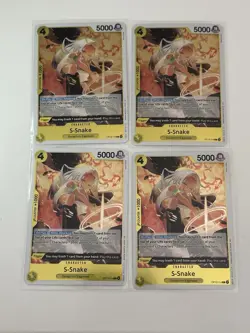 S-Snake OP13-114 Carrying On His Will 4 Foil Card Play Set Lot One Piece - Image 1