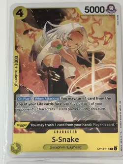 S-Snake OP13-114 Carrying On His Will 4 Foil Card Play Set Lot One Piece - Image 2