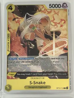 S-Snake OP13-114 Carrying On His Will 4 Foil Card Play Set Lot One Piece - Image 3
