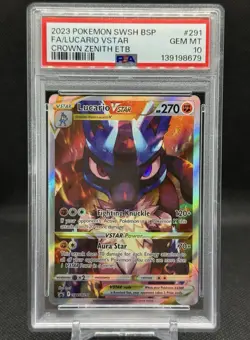 Pokemon Card TCG Lucario VSTAR SWSH291 Sword & Shield Promo Holo PSA 10 Gem Mint - Image 1