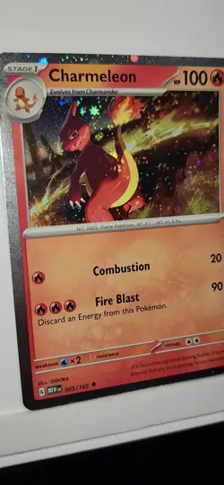 Pokemon TCG Charmeleon Cosmo Holo Rare Card with A Fart Swirl 🌀💫 NM Condition - Image 2