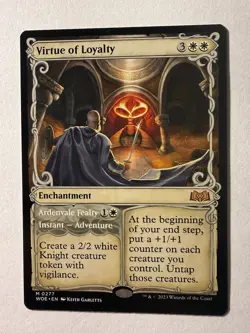 Virtue of Loyalty Showcase M Regular #277 | WOE Wilds of Eldraine | MTG - Image 1