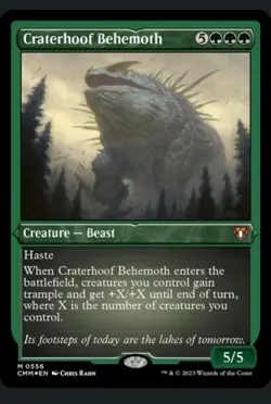 Craterhoof Behemoth (Foil Etched) Commander Masters Foil - Image 1