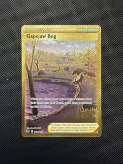 Pokemon Gapejaw Bog 213/195 Secret Rare Reverse Holo Trainer Silver Tempest TCG - Image 1