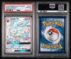 2019 POKEMON SUN & MOON HIDDEN FATES #SV76 FULL ART/SYLVEON GX PSA 10 - Image 3