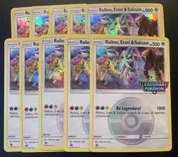 2018 Pokemon Raikou Entei & Suicune Legendary Oversized JUMBO Black Star Promo - Image 3