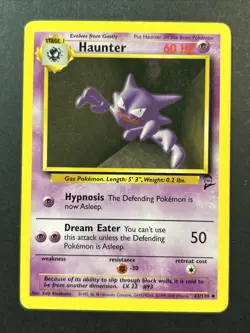 LP* Haunter 43/130 Base Set 2 WOTC Unlimited Pokemon TCG *LP* - Image 1
