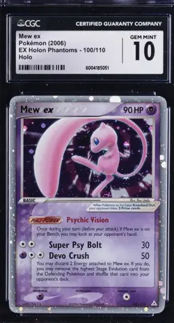 2006 Pokemon EX Holon Phantoms Mew EX Holo CGC 10 - Image 1