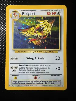 1999 Pokemon Pidgeot Jungle 8/64 Holo Rare No Set Symbol Error - Image 1