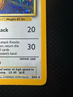 1999 Pokemon Pidgeot Jungle 8/64 Holo Rare No Set Symbol Error - Image 4
