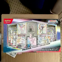 Pokemon Prismatic Evolutions Premium Figure Collection Box Espeon Umbreon - Image 1