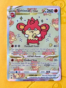 Simisear VSTAR GG37/GG70 Galarian Gallery Ultra Rare Pokemon Crown Zenith NM - Image 2