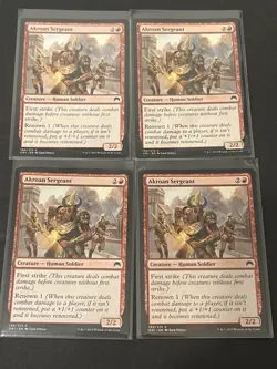 Akroan Sergeant Playset Of 4 Cards Magic Origins Regular Magic The Gathering - Image 1