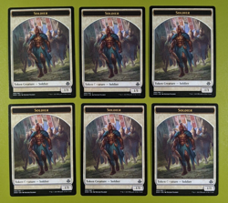 6 Soldier Token Elspeth vs. Kiora Magic the Gathering MTG 6 - Image 1