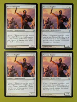 Favored Hoplite x4 Theros 4x Playset Magic the Gathering MTG - Image 1