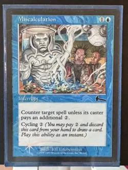 Miscalculation 1x FOIL MtG FOIL Urza's Legacy SP/NM - Image 1