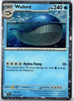 Wailord - 041/159 (Cosmos Foil) Promo Miscellaneous Cards & Products NM Pokemon - Image 1
