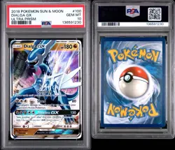 2018 POKEMON SUN & MOON ULTRA PRISM #100 DIALGA GX PSA 10 - Image 3